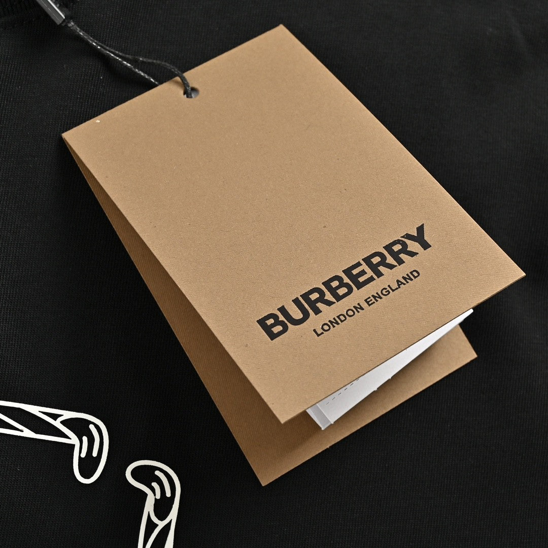 Burberry London England Black Graphic T-Shirt - Phantom Kicks