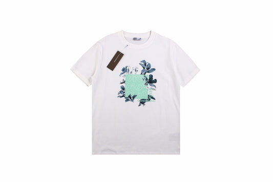 Dior T-Shirt with Floral Graphic Design - Phantom Kicks