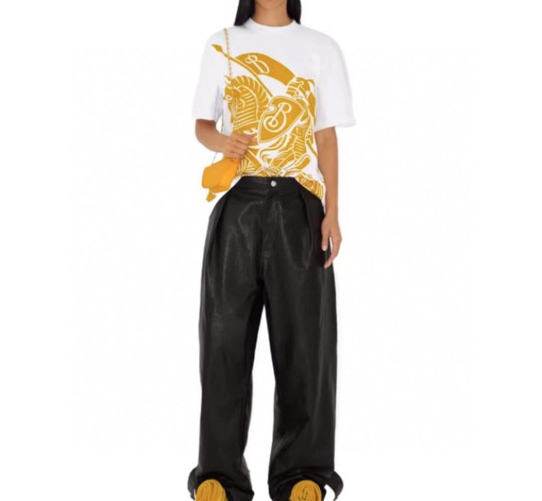 Burberry Knight Print T-Shirt - White and Orange - Phantom Kicks