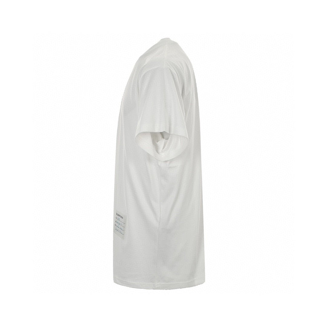 Balenciaga White T-Shirt with Label Detail - Phantom Kicks