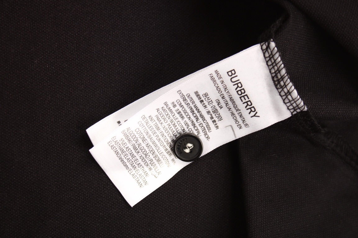 Burberry Check Collar Polo - Black - Phantom Kicks