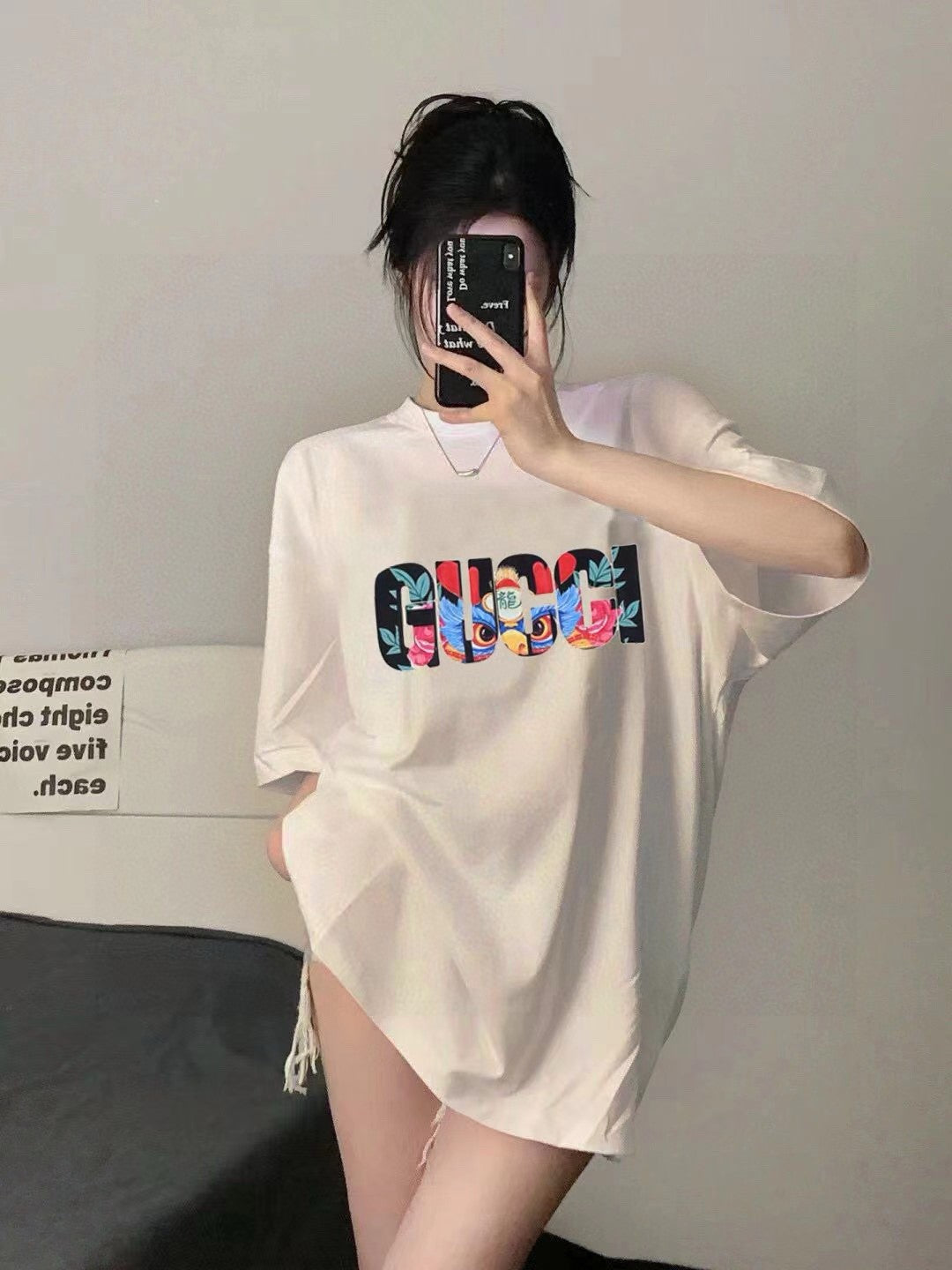 Gucci Graphic T-Shirt (Cream) - Phantom Kicks
