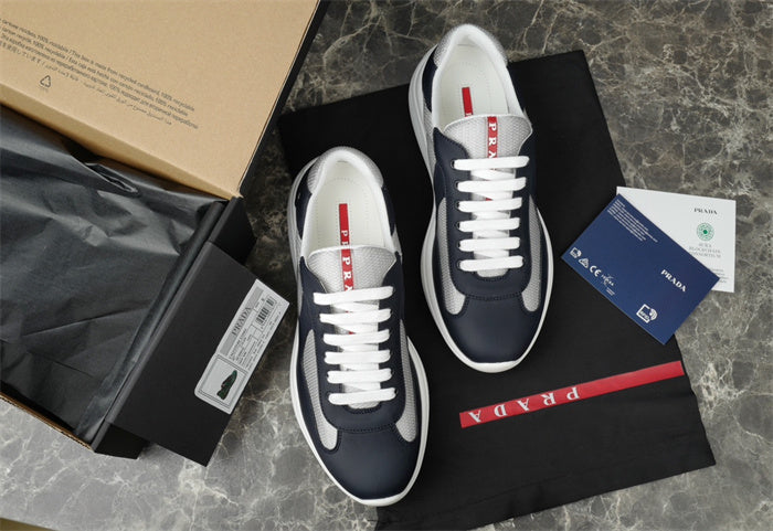 PRADA AMERICA'S CUP LEATHER NAVY SILVER - Phantom Kicks