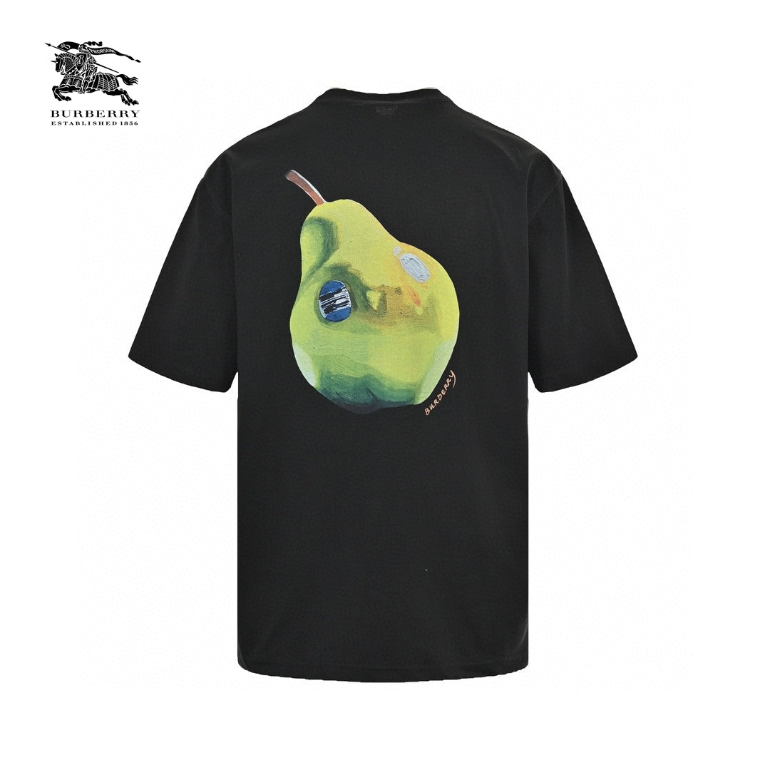 Burberry Black T-Shirt with Pear Graphic - Phantom Kicks
