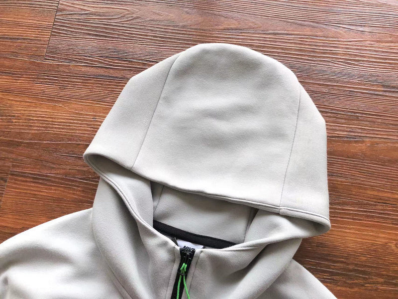 NIKE TECH FLEECE HOODIE x GREY/BLACK/GREEN - Phantom Kicks