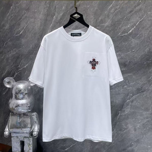 Chrome Hearts Classic Crewneck T-Shirt in White/Black/Red