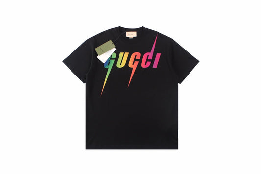 Gucci Rainbow Lightning T-Shirt (Black) - Phantom Kicks