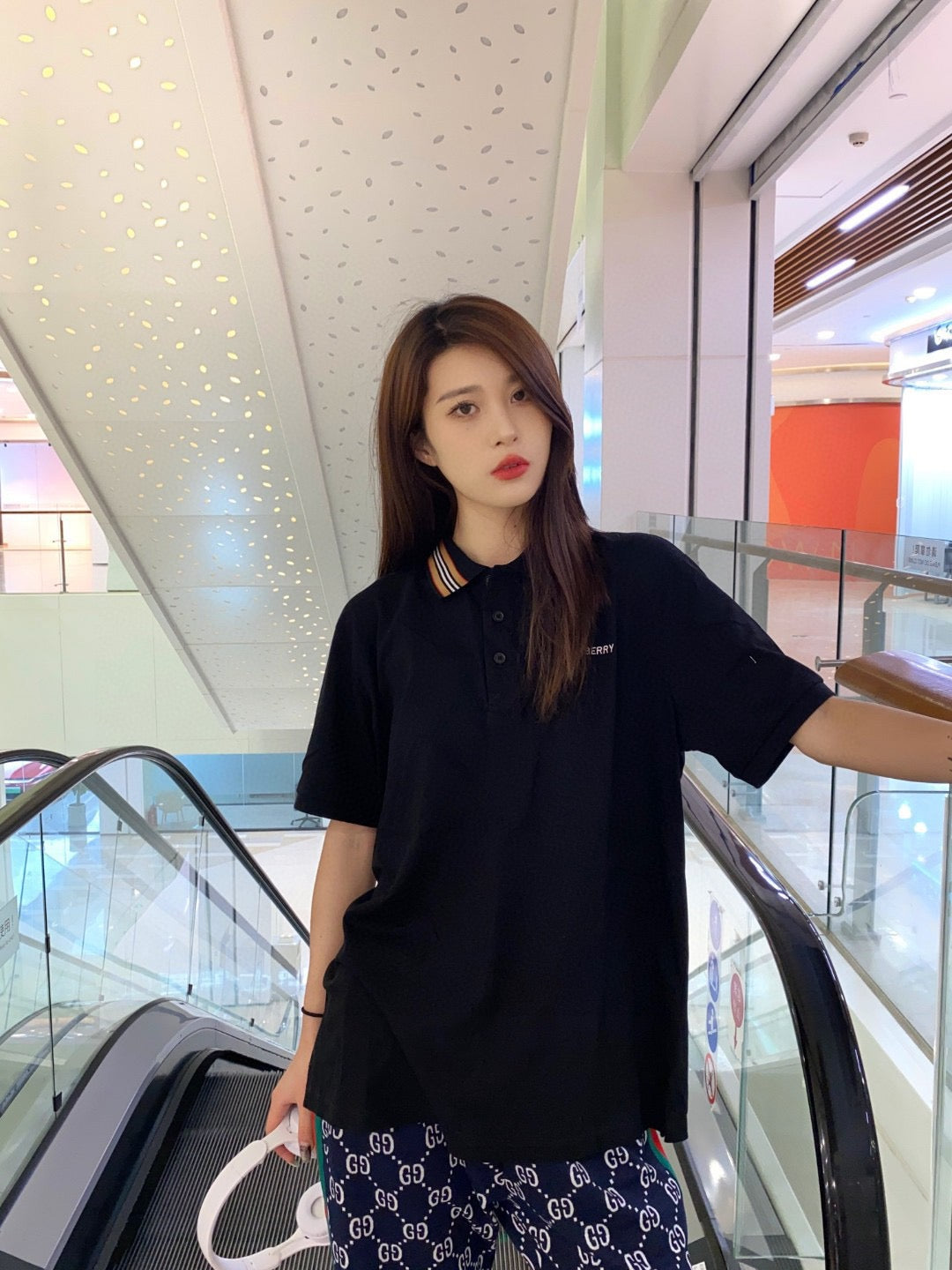 Burberry Striped Collar Black Polo Shirt - Phantom Kicks