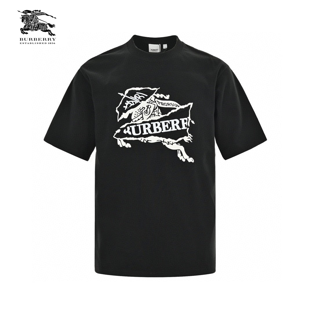 Burberry T-Shirt - Black with Graphic Design - Phantom Kicks