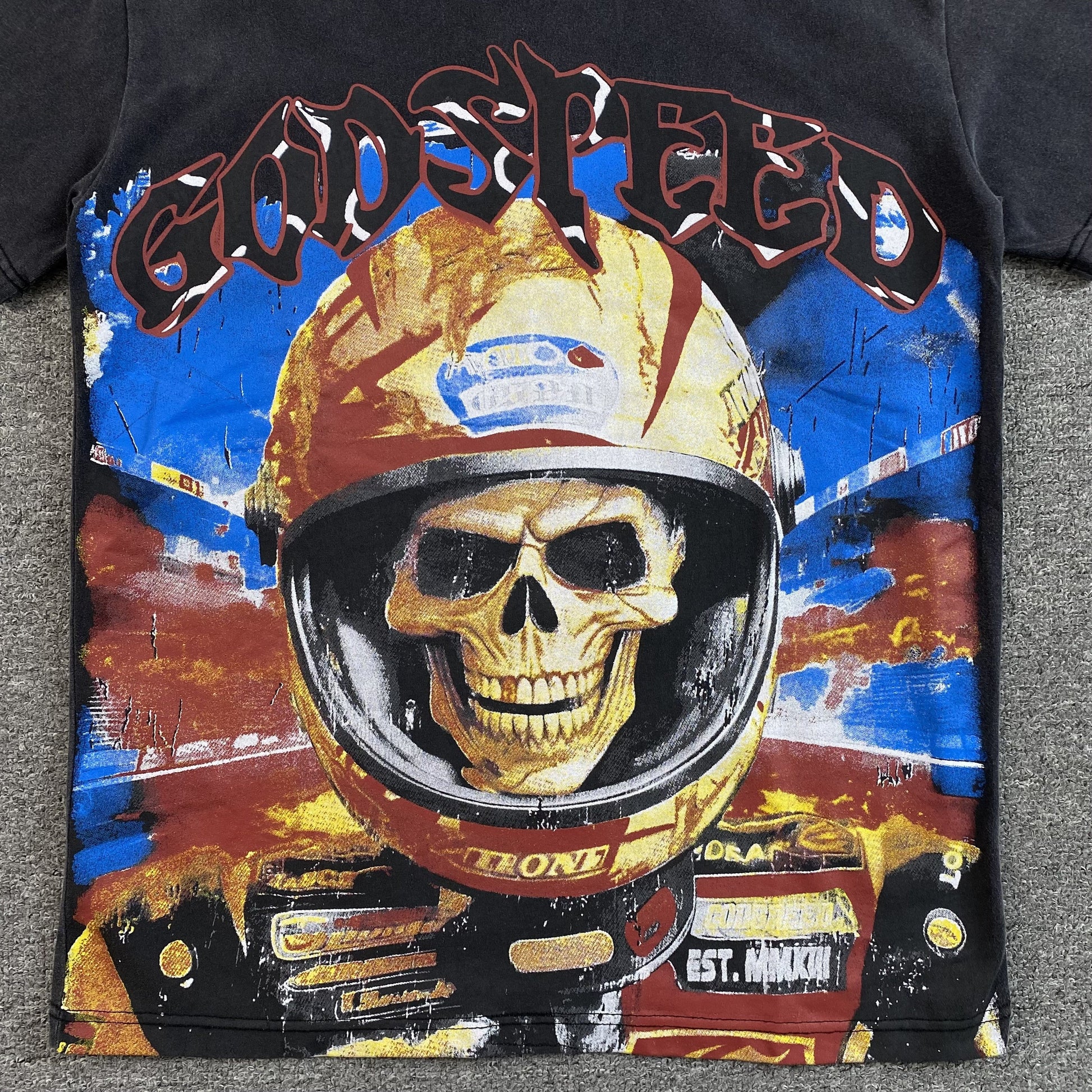GODSPEED RACER GOLDIE T-SHIRT WASHED BLACK - Phantom Kicks