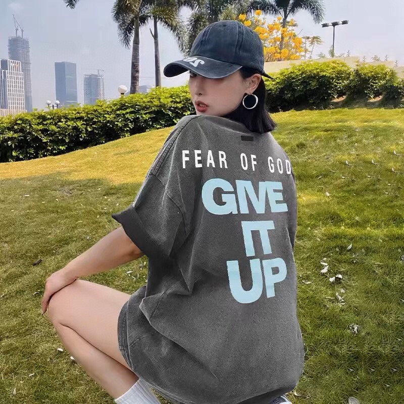 Fear of God T-Shirt with 'Give It Up' Text - Phantom Kicks