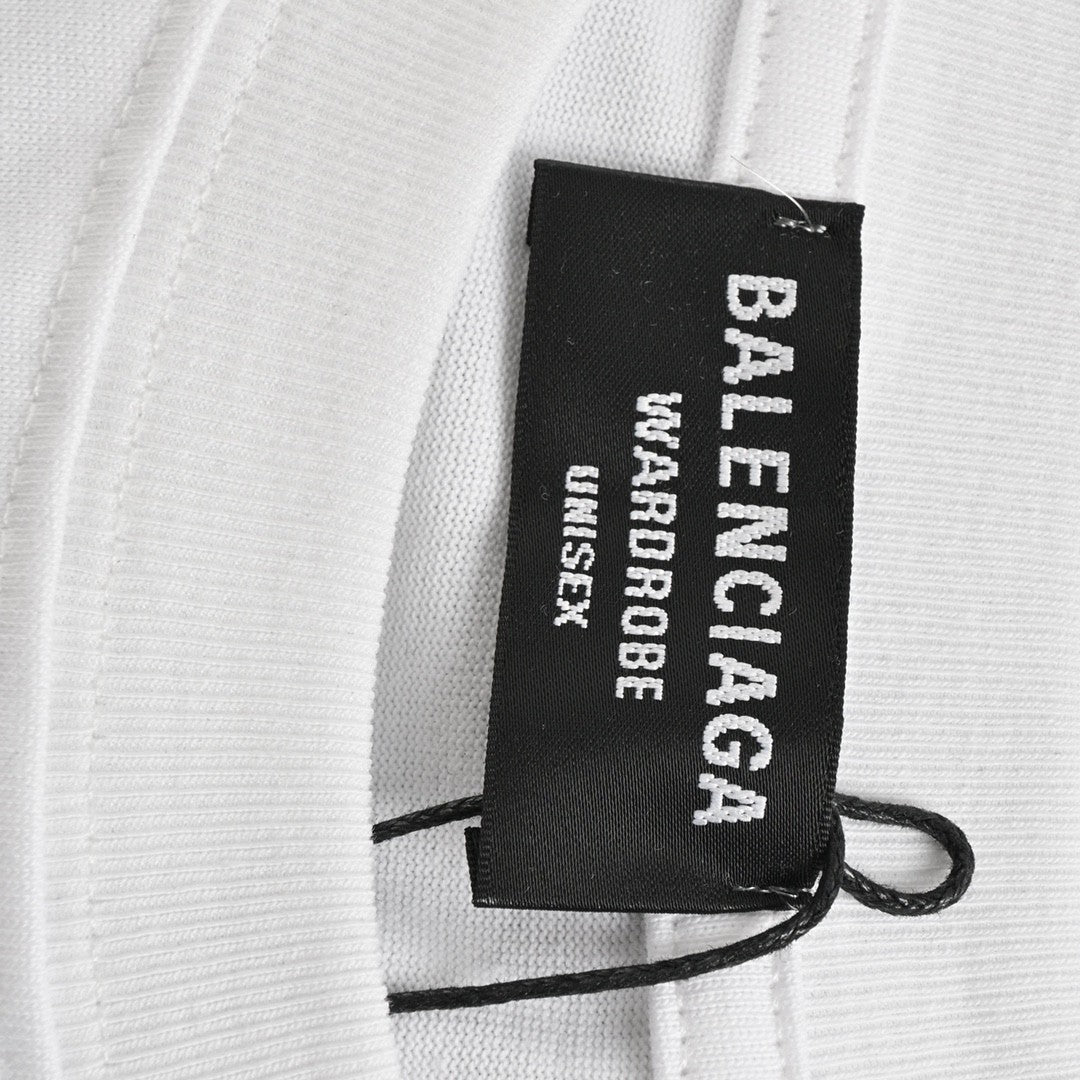 Balenciaga White T-Shirt with Mountain Graphic - Phantom Kicks