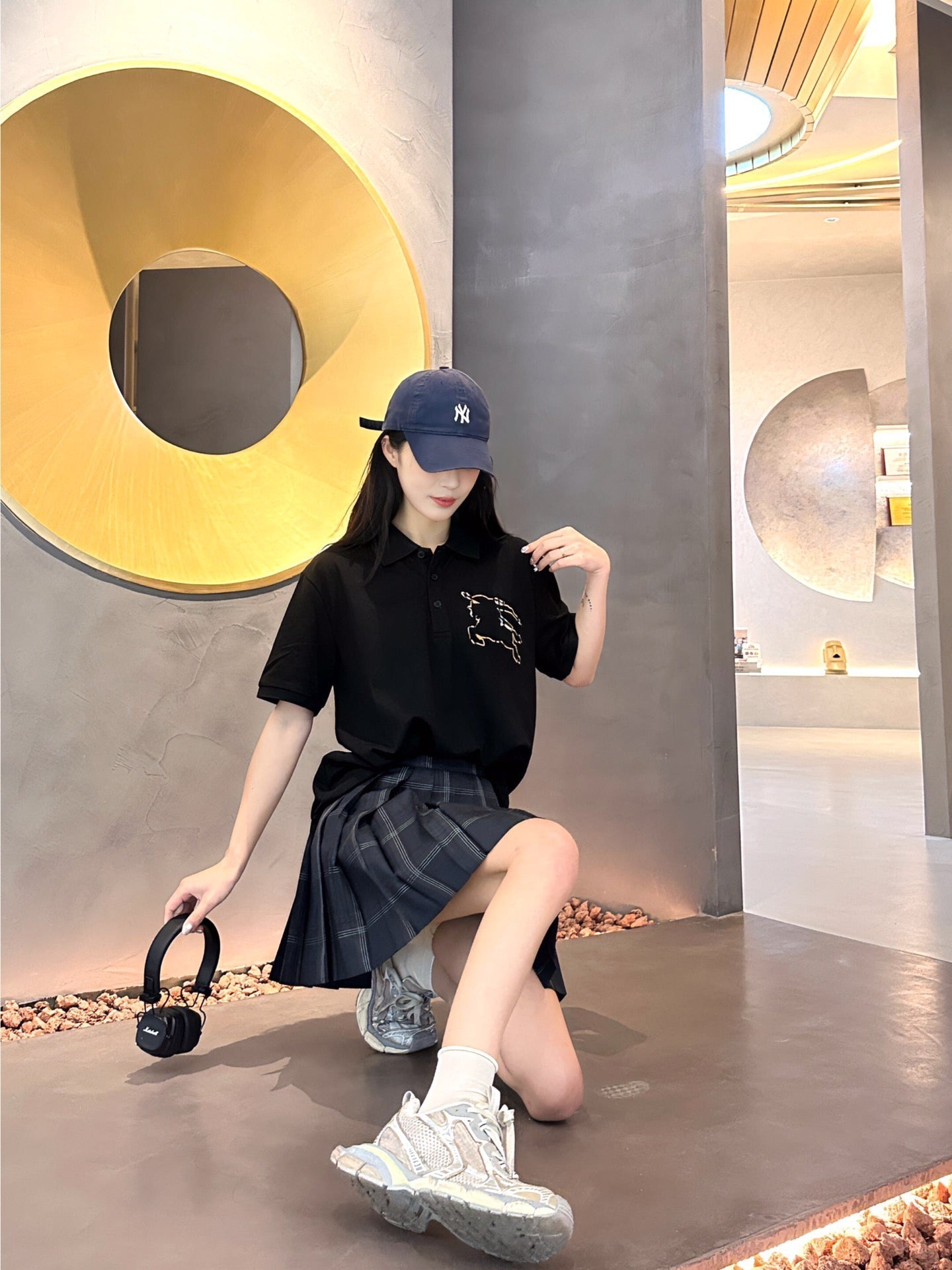 Burberry Embroidered Knight Polo - Black - Phantom Kicks
