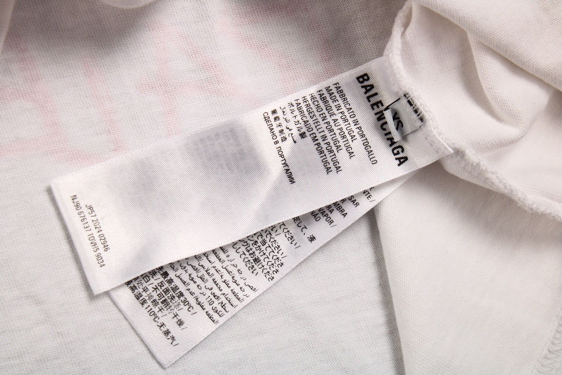 Balenciaga Multi-Logo T-Shirt (White) - Phantom Kicks