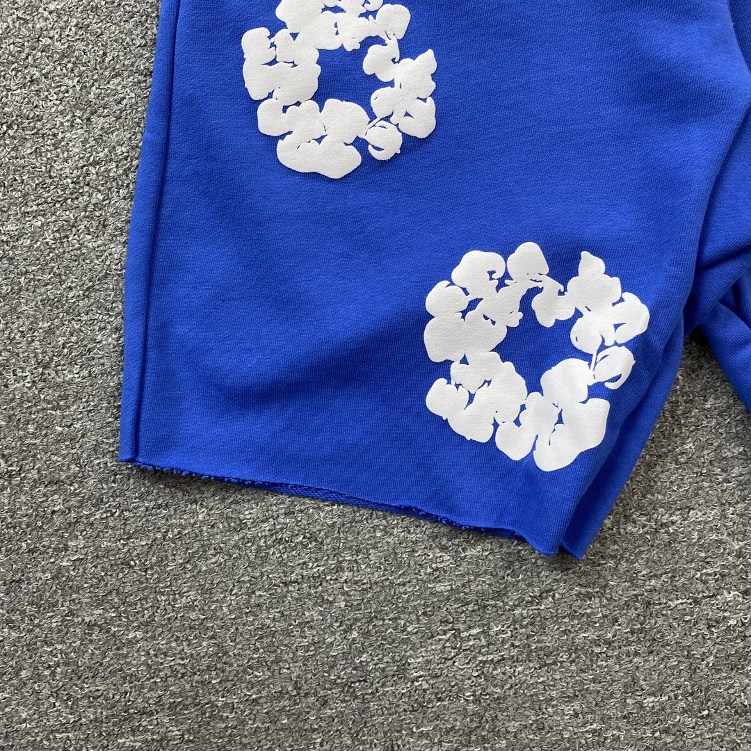 DENIM TEARS COTTON WREATH SHORTS DEEP BLUE - Phantom Kicks