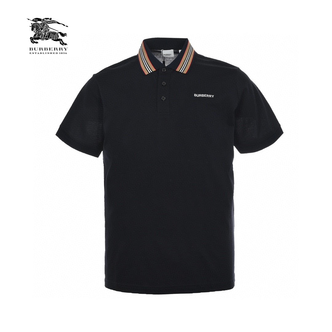 Burberry Striped Collar Black Polo Shirt - Phantom Kicks