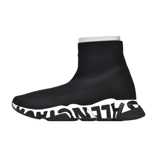 BALENCIAGA SPEED GRAFFITI TRAINER x BLACK WHITE - Phantom Kicks