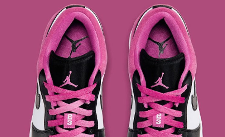 JORDAN 1 LOW x BLACK ACTIVE FUCHSIA - Phantom Kicks
