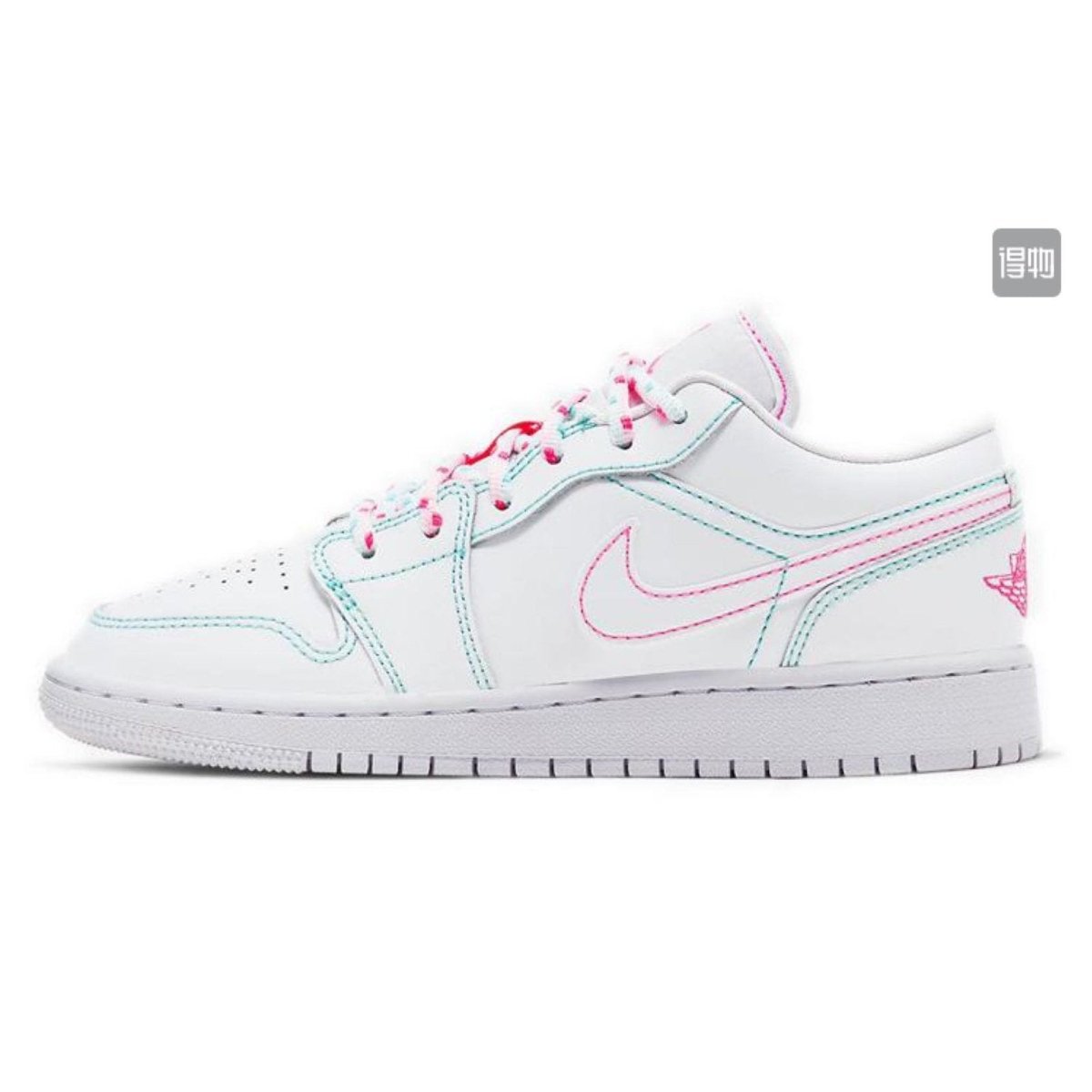 JORDAN 1 LOW x WHITE GREEN PINK - Phantom Kicks