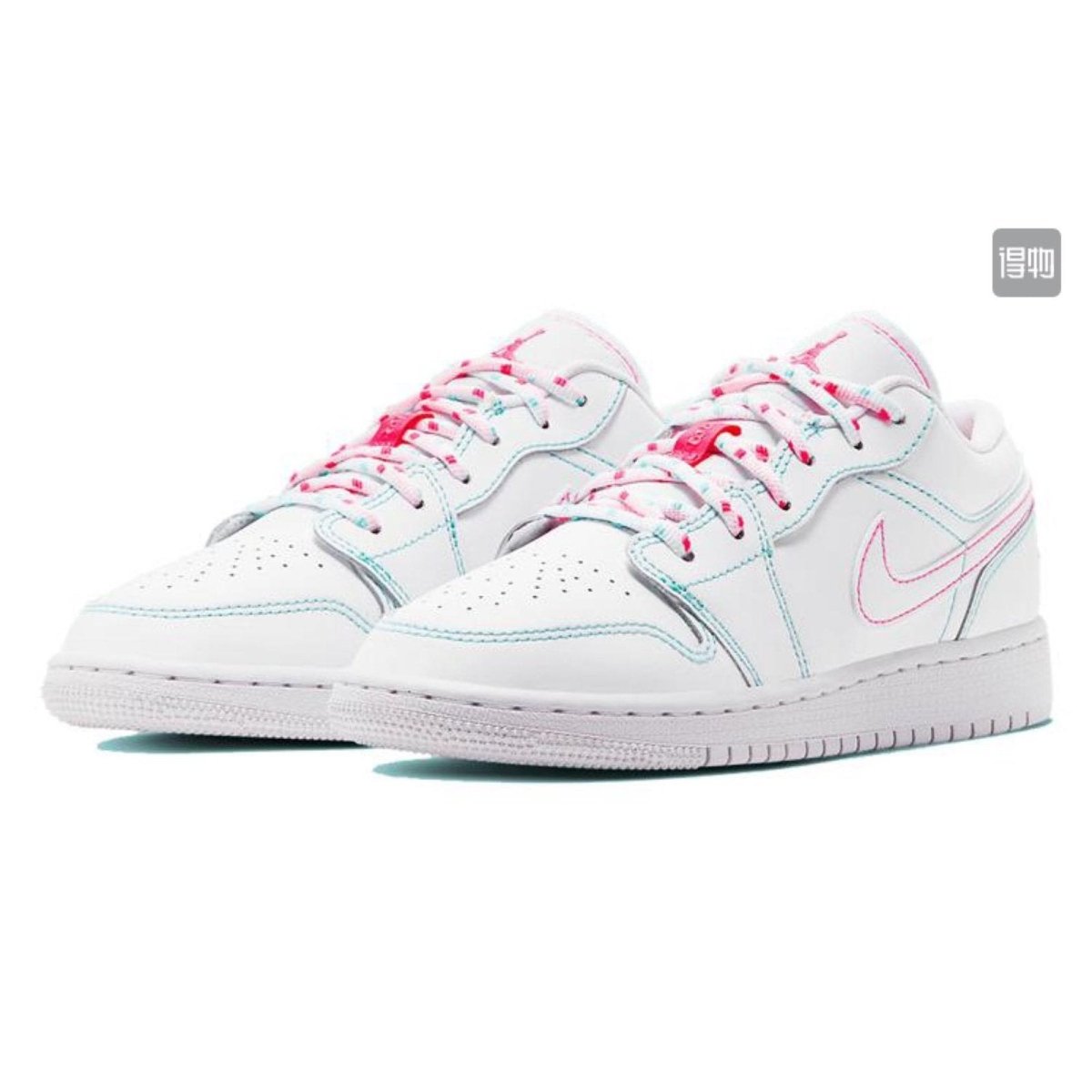JORDAN 1 LOW x WHITE GREEN PINK - Phantom Kicks