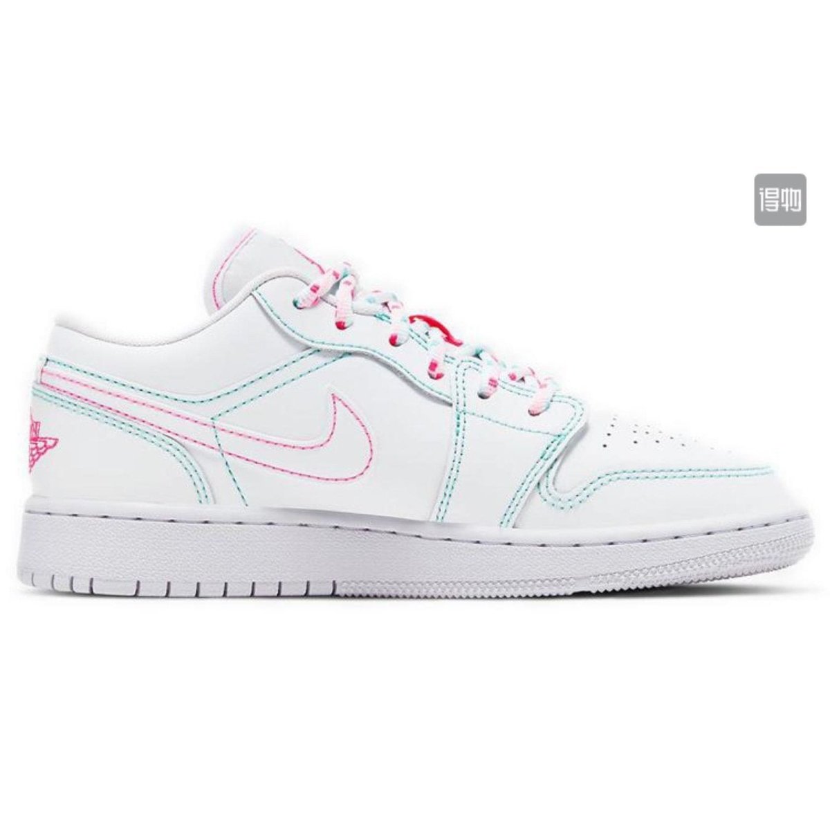 JORDAN 1 LOW x WHITE GREEN PINK - Phantom Kicks