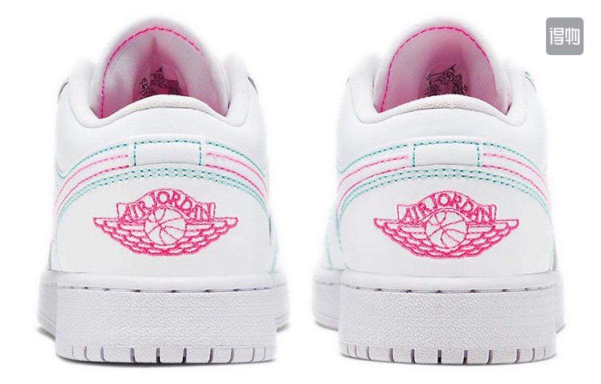 JORDAN 1 LOW x WHITE GREEN PINK - Phantom Kicks