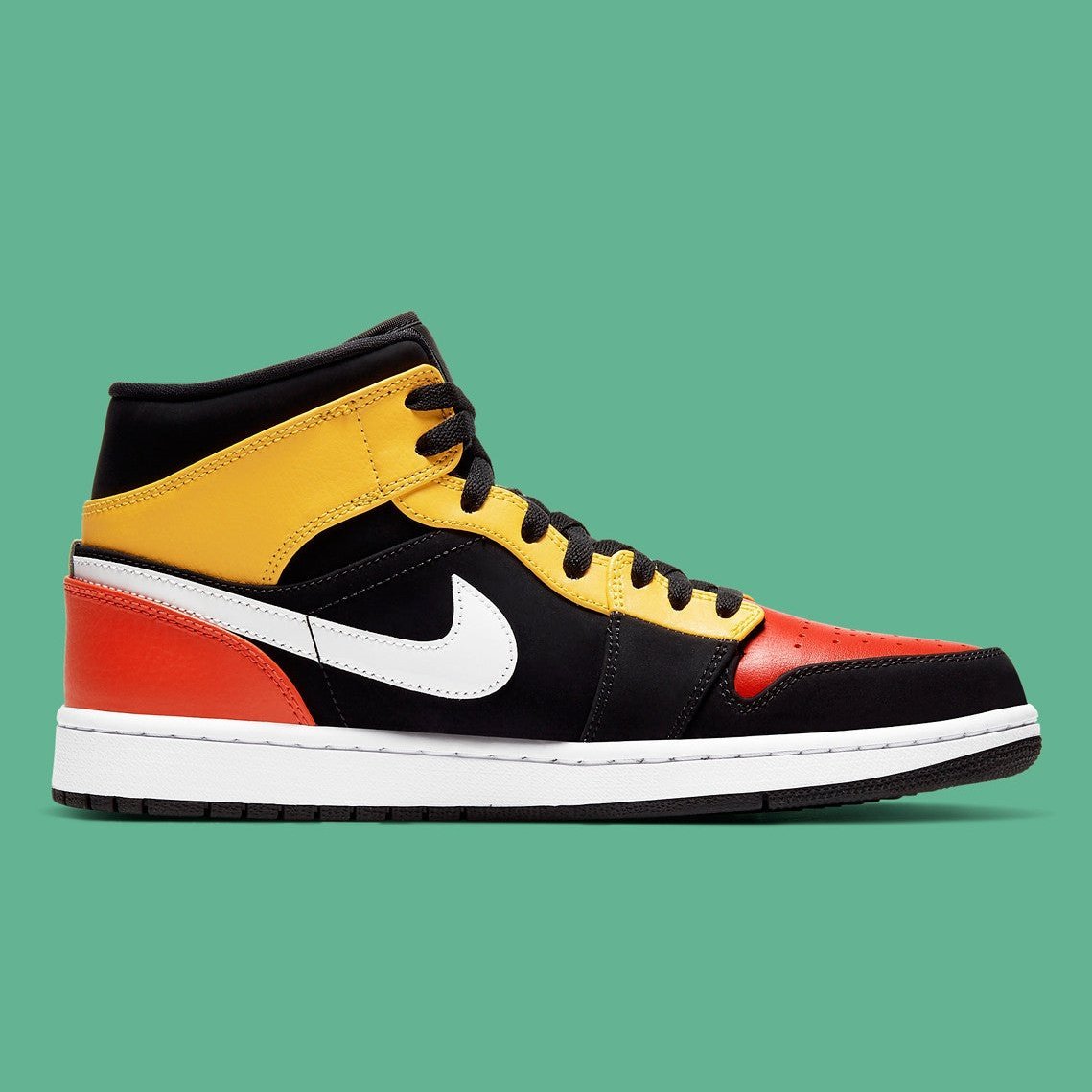 JORDAN 1 MID x BLACK AMARILLO ORANGE - Phantom Kicks