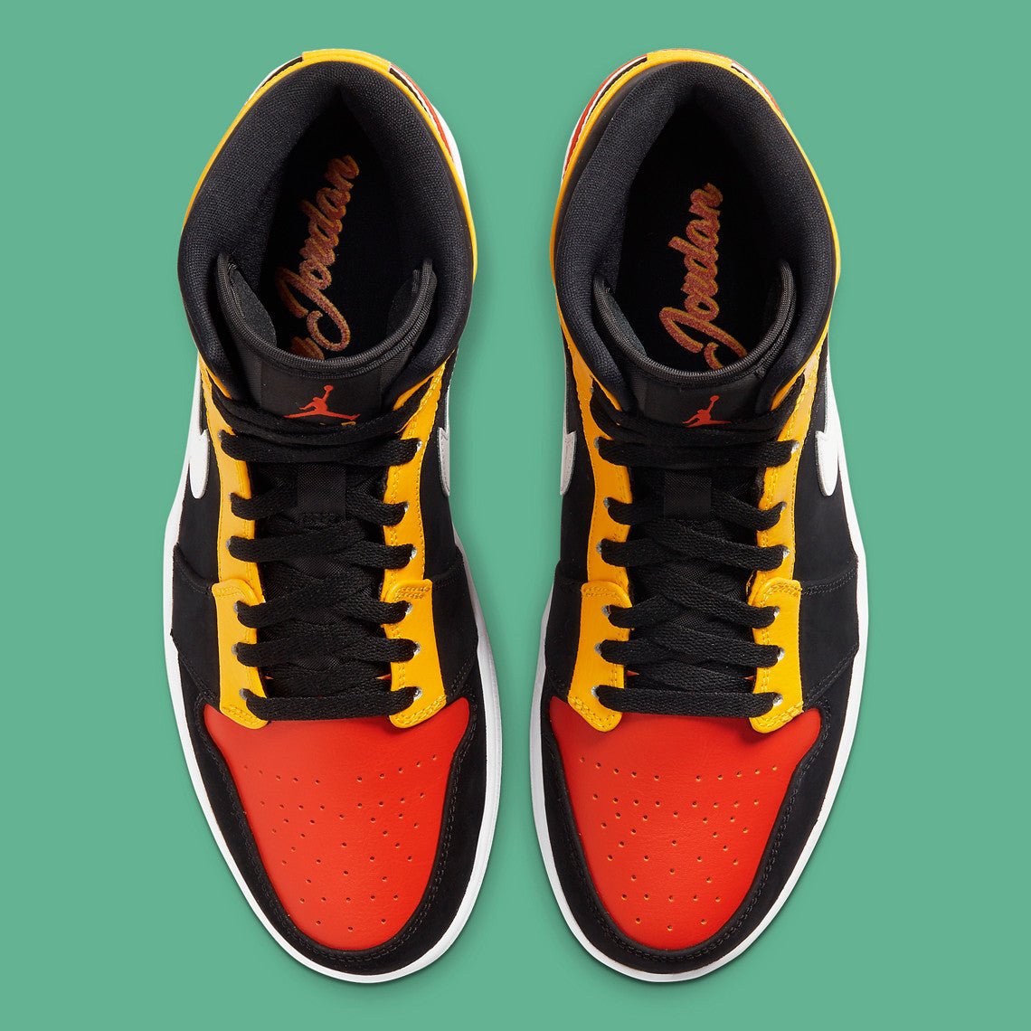 JORDAN 1 MID x BLACK AMARILLO ORANGE - Phantom Kicks