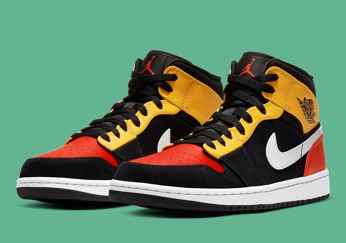 JORDAN 1 MID x BLACK AMARILLO ORANGE - Phantom Kicks