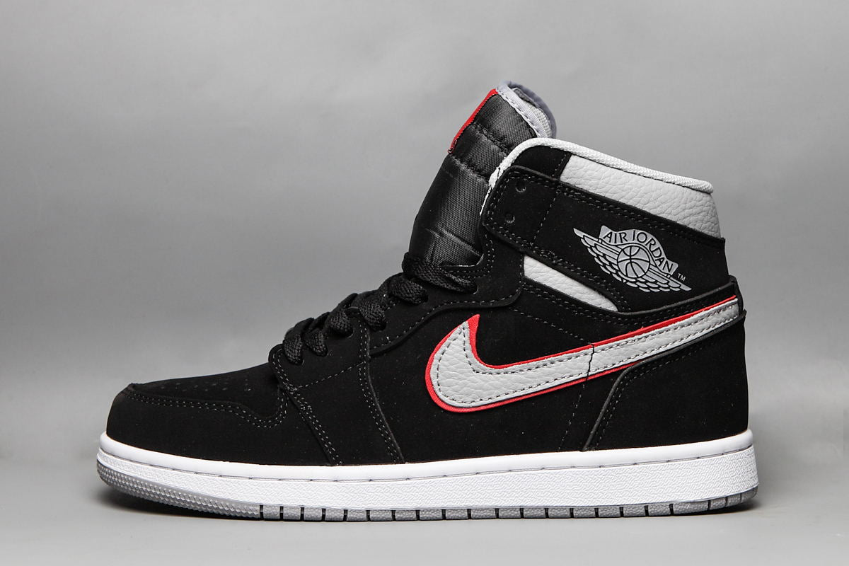 JORDAN 1 MID x BLACK PARTICLE GREY GYM RED - Phantom Kicks