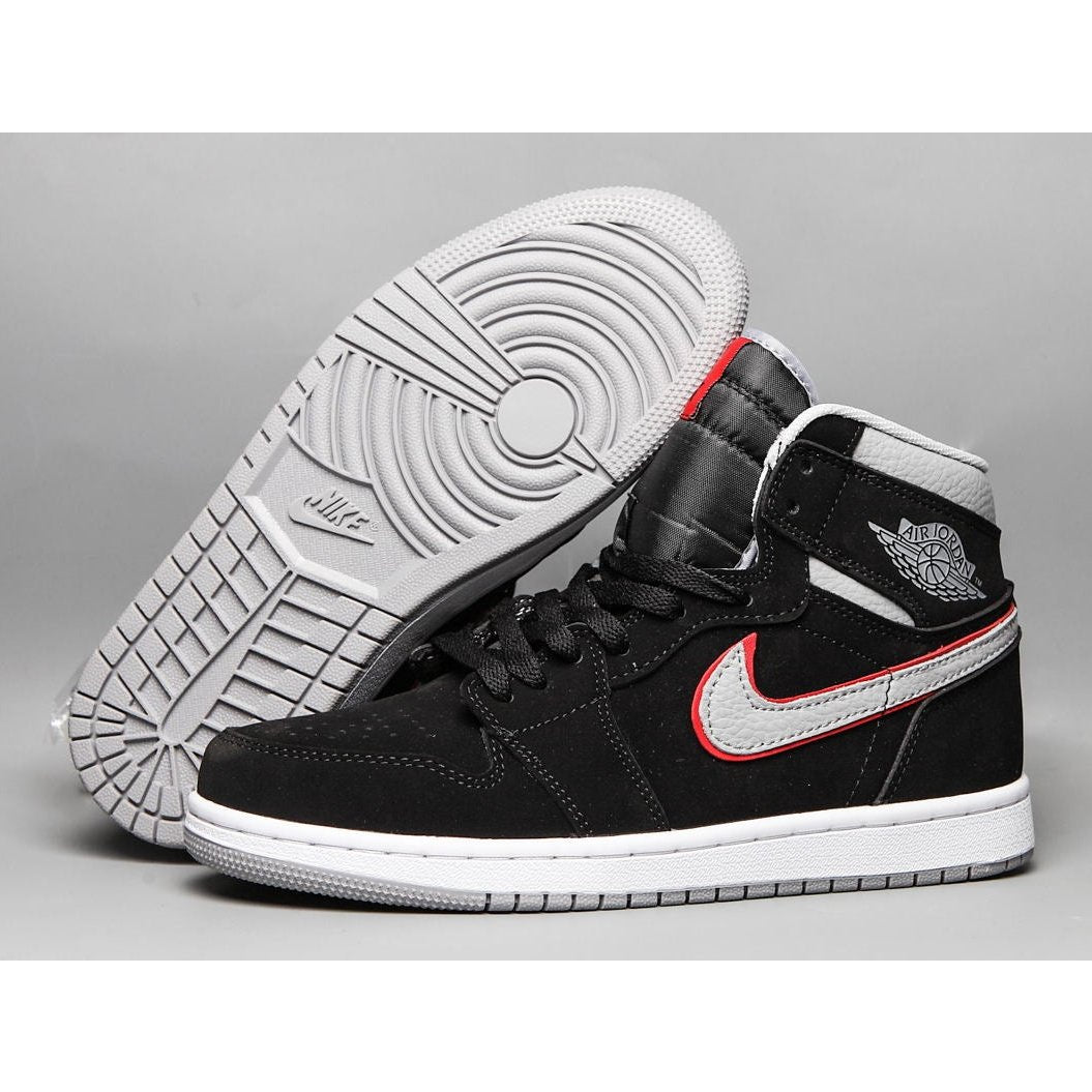 JORDAN 1 MID x BLACK PARTICLE GREY GYM RED - Phantom Kicks