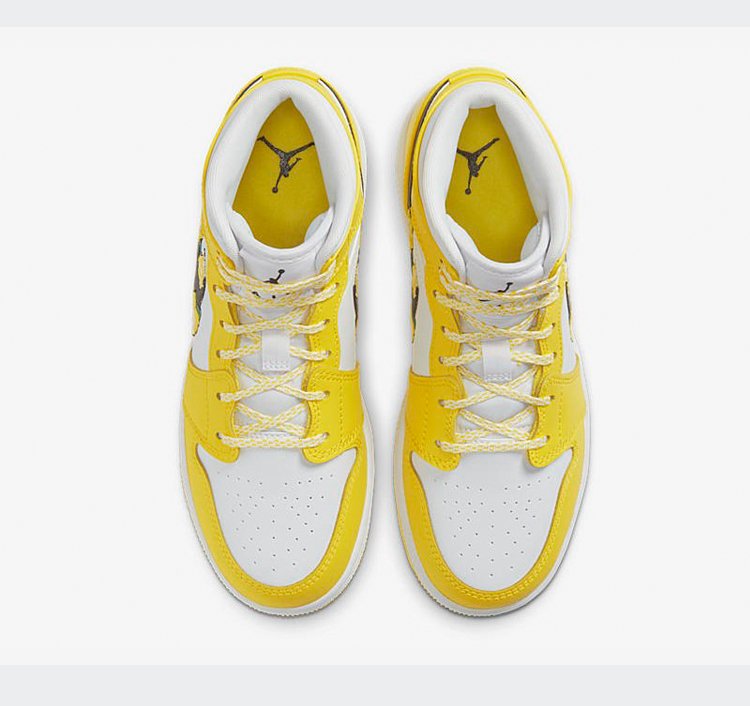 JORDAN 1 MID x DYNAMIC YELLOW FLORAL - Phantom Kicks