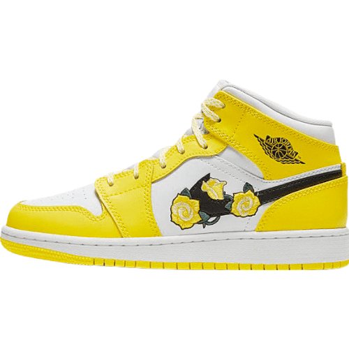 JORDAN 1 MID x DYNAMIC YELLOW FLORAL - Phantom Kicks
