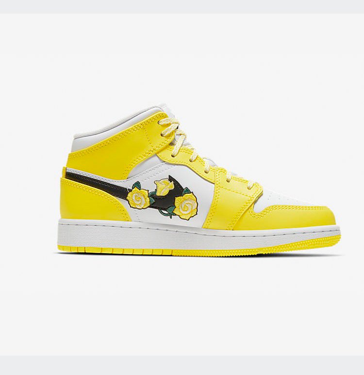 JORDAN 1 MID x DYNAMIC YELLOW FLORAL - Phantom Kicks