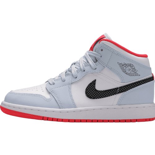 JORDAN 1 MID x HALF BLUE POLKA DOT SWOOSH - Phantom Kicks