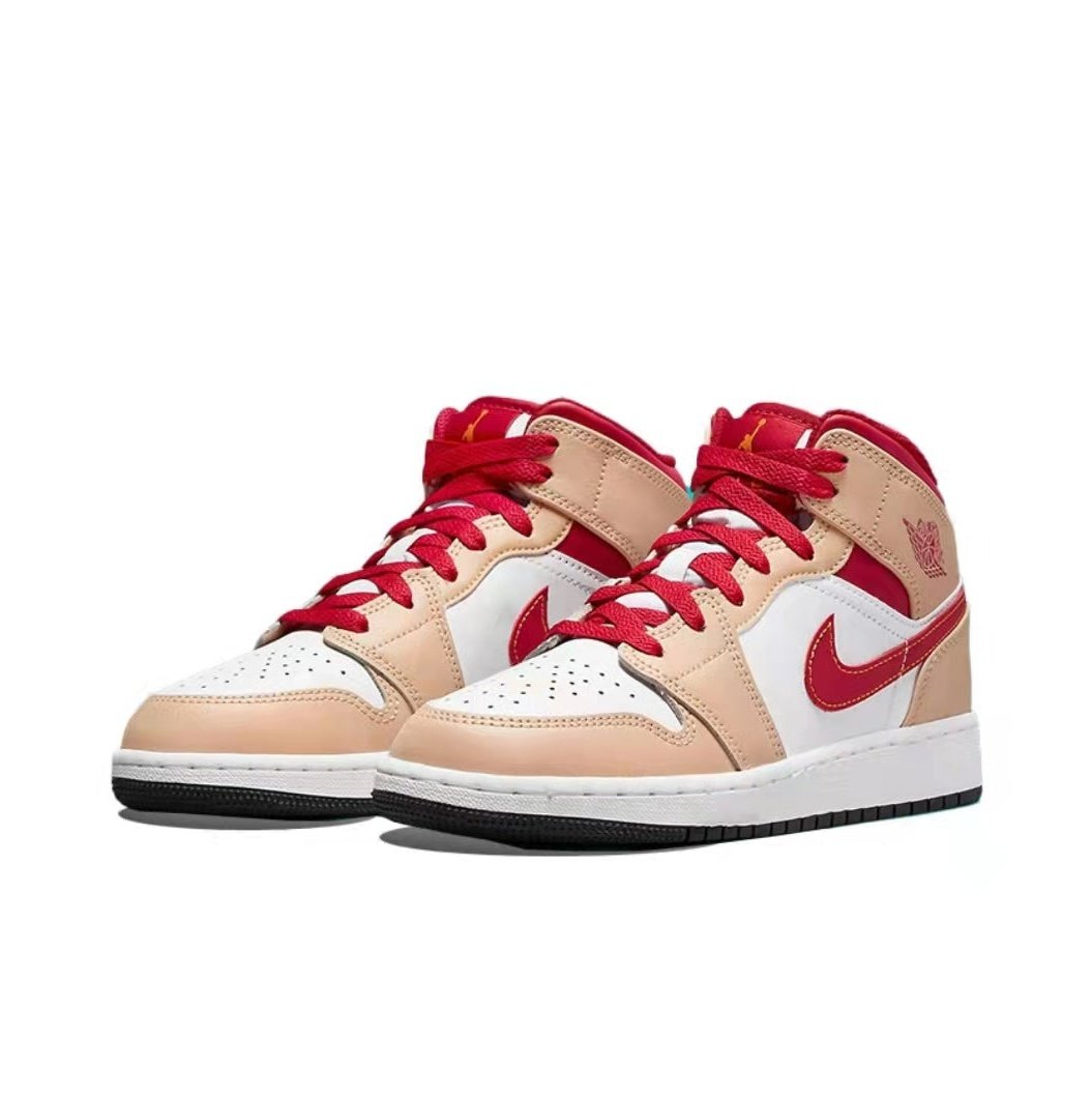 JORDAN 1 MID x LIGHT CURRY CARDINAL - Phantom Kicks