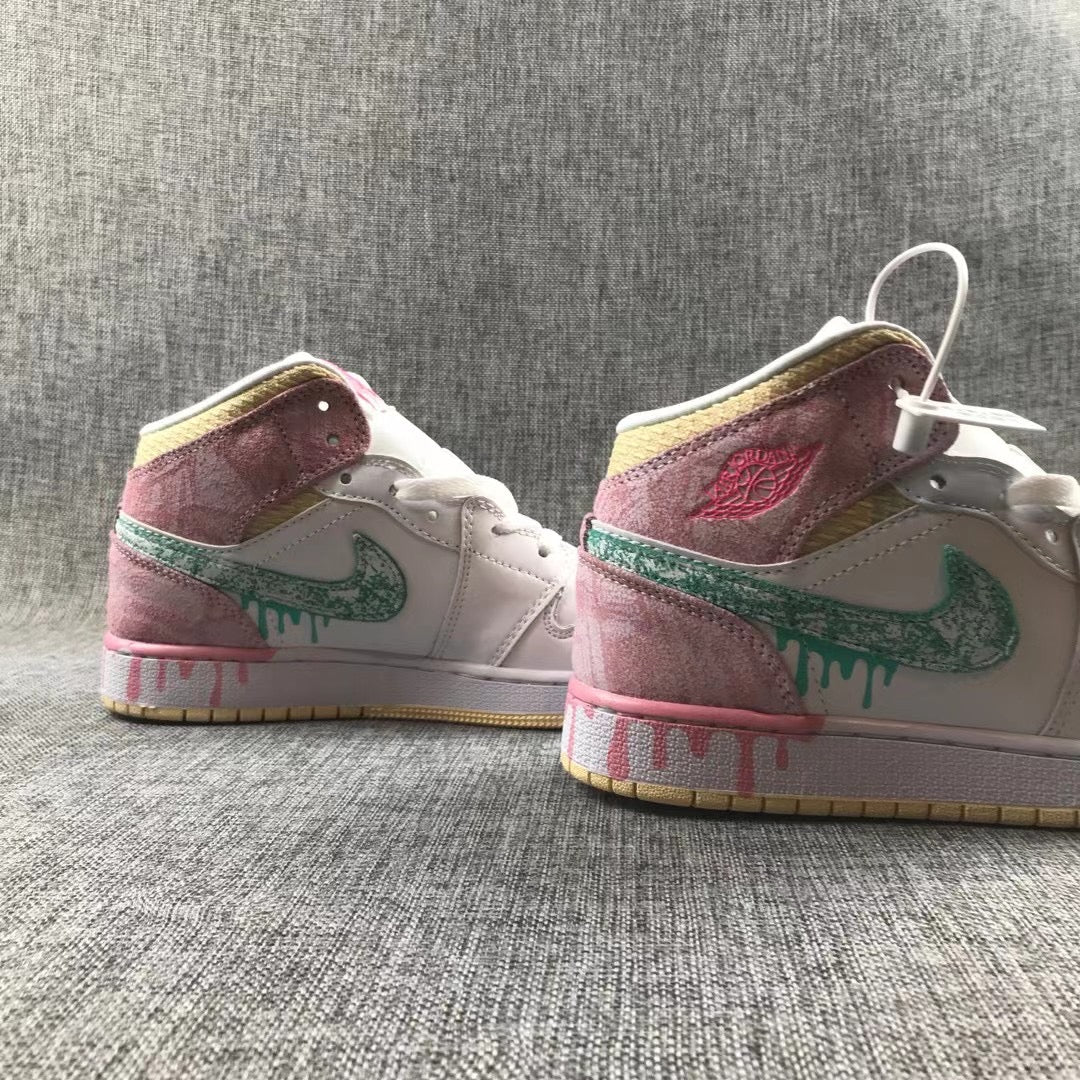 JORDAN 1 MID x PAINT DRIP - Phantom Kicks