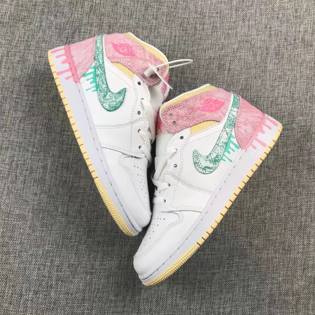 JORDAN 1 MID x PAINT DRIP - Phantom Kicks