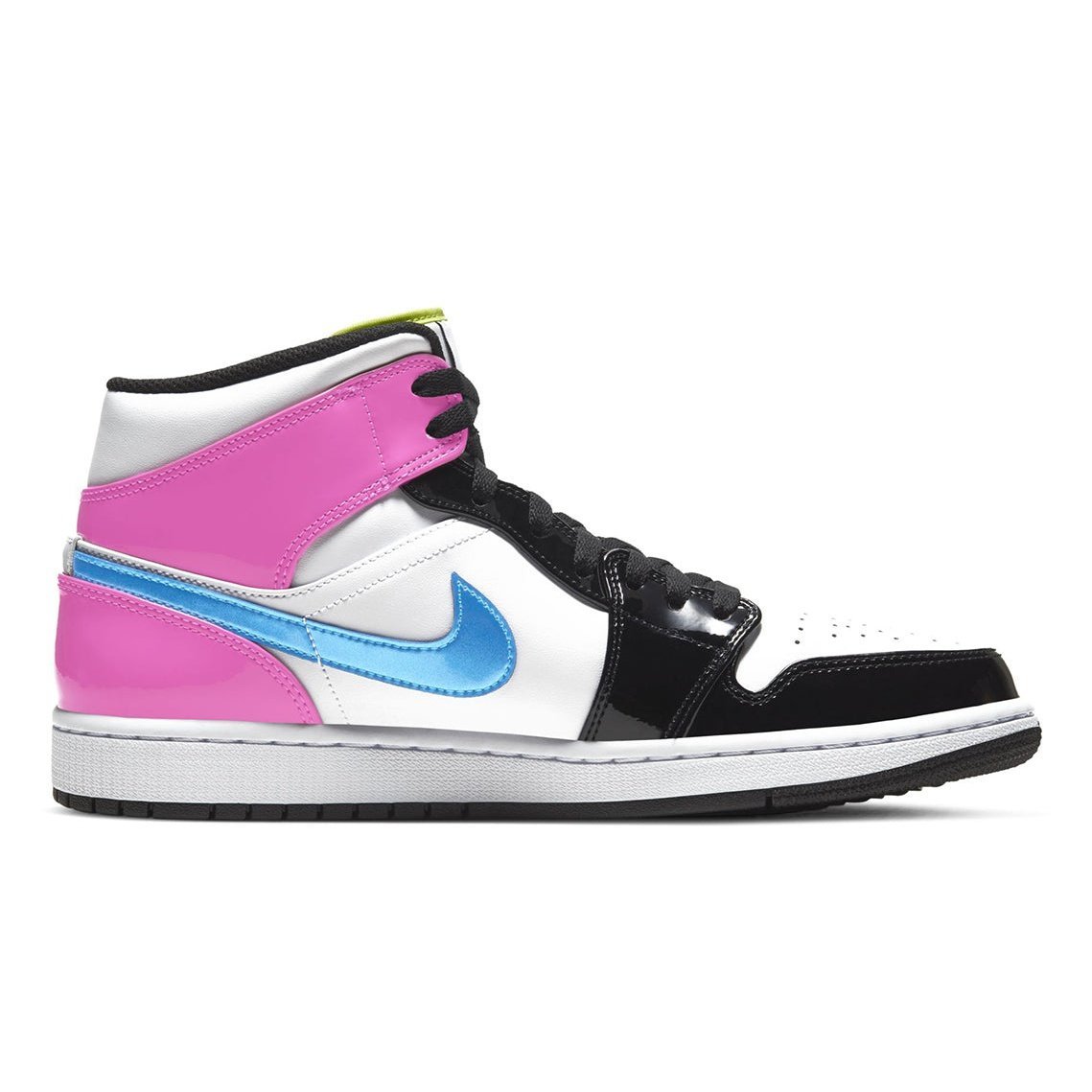 JORDAN 1 MID x WHITE BLACK CYBER PINK - Phantom Kicks