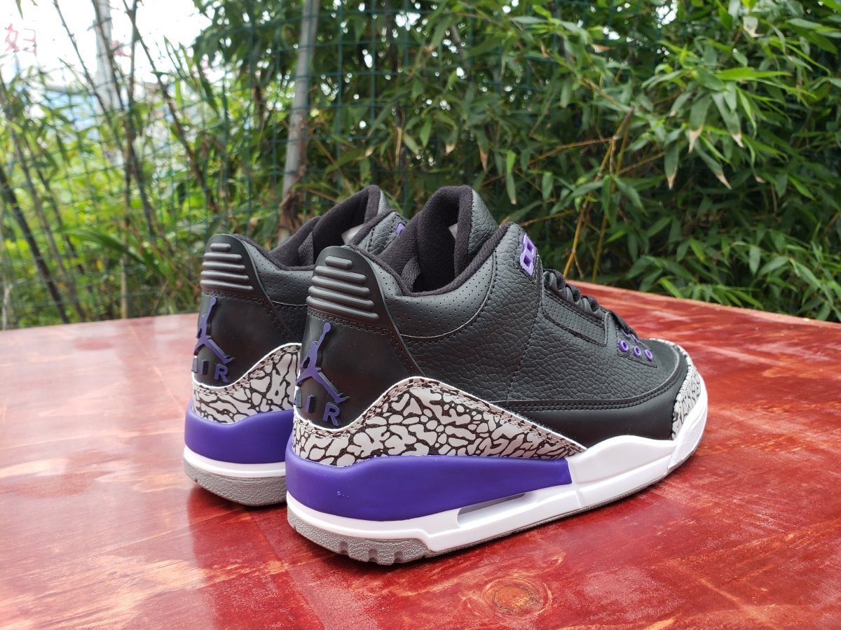 JORDAN 3 RETRO x BLACK COURT PURPLE - Phantom Kicks