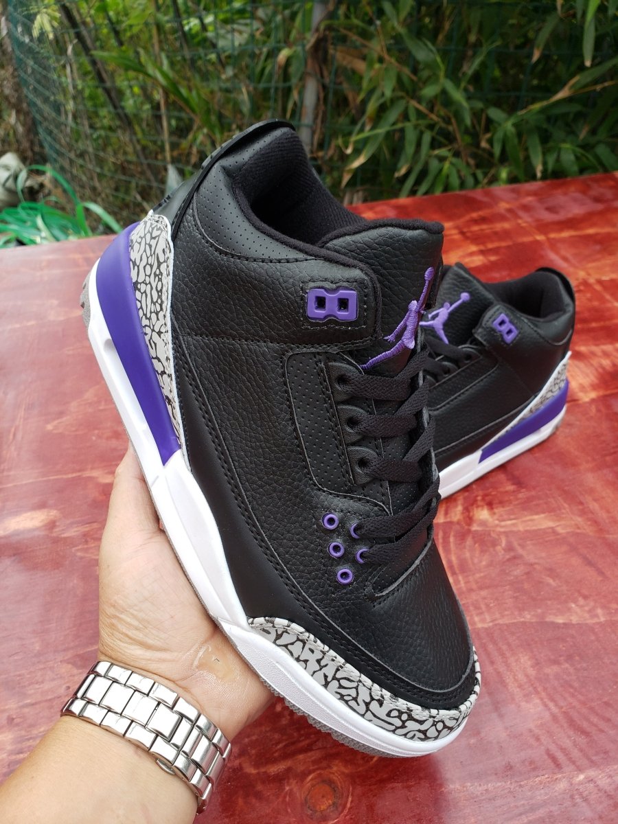 JORDAN 3 RETRO x BLACK COURT PURPLE - Phantom Kicks