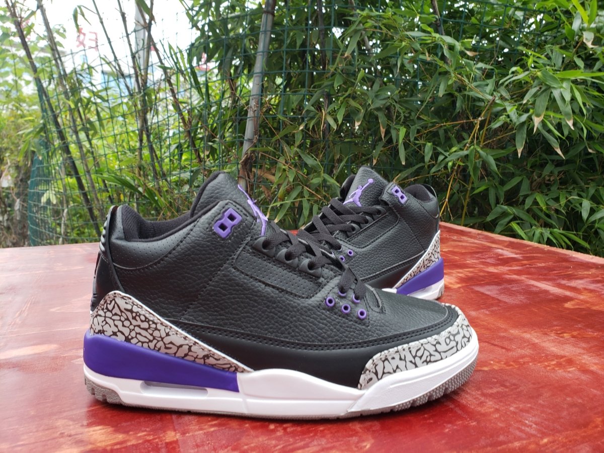 JORDAN 3 RETRO x BLACK COURT PURPLE - Phantom Kicks