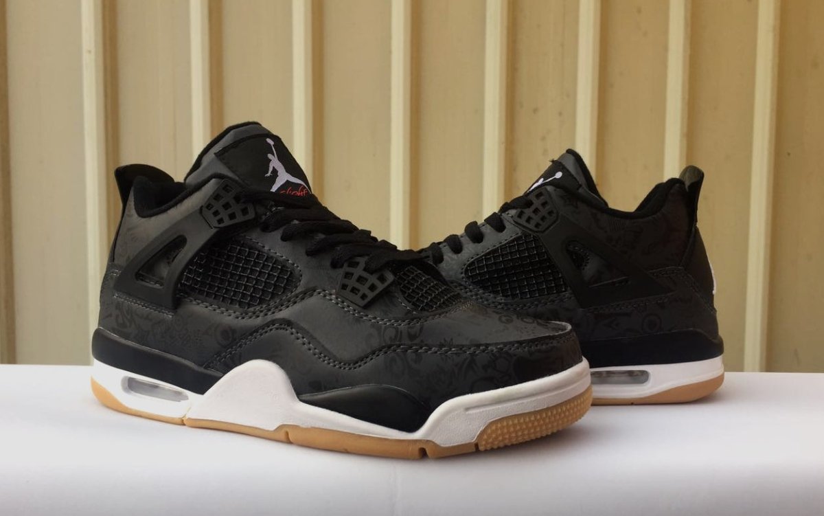 JORDAN 4 x LASER BLACK GUM - Phantom Kicks