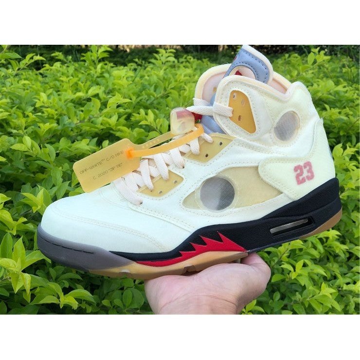 JORDAN 5 RETRO x OFF-WHITE SAIL - Phantom Kicks
