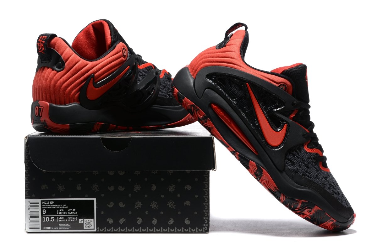 NIKE KD 15 x BLACK UNIVERSITY RED - Phantom Kicks